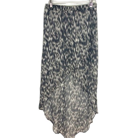 Express Lightweight Flowy Patterned High Low Skirt Skort Gray Size Small - Picture 5 of 14